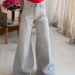 Stradivarius Super Wide Jeans | شلوار جین طوسی سوپر واید استرادیواریوس