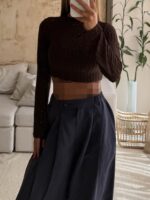 Zara Long Sleeve Crop Top - Image 3