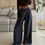 CATTLEYA Wide Leg Pants | Navy