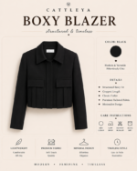 CATTLEYA Boxy Blazer | Onyx Black - Image 2