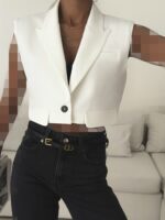 CATTLEYA Off White Chic | Cropped Blaze vest - Image 3