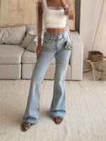 شلوار جین H&M Flared Jean -Ibiza - Image 2