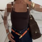 River Island | Butterfly Charm Cami dark brown