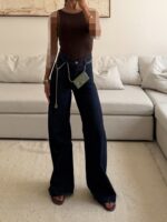 شلوار جین کاغذی منگو Mango| Paper Wide leg Jaen - Image 5