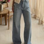 شلوار جین واید لگ Pullandbear | Medium Blue Wash