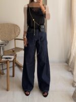 شلوار جین کاغذی منگو Mango| Paper Wide leg Jaen - Image 6