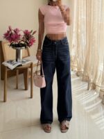 Pull&Bear Dark Blue Relaxed Jeans | شلوار جین ریلکس آبی تیره پول‌اندبر - Image 3
