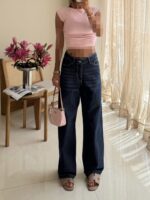 Pull&Bear Dark Blue Relaxed Jeans | شلوار جین ریلکس آبی تیره پول‌اندبر - Image 3