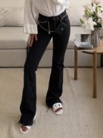 Mango | High Rise Flared Jean-Washed Black - Image 2