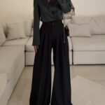 CATTLEYA Wide Leg Pants | Black