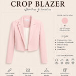 CATTLEYA | Crop Blazer Pastel pink