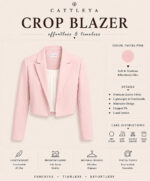 CATTLEYA | Crop Blazer Pastel pink