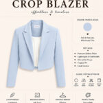 CATTLEYA | Crop Blazer Pastel Blue