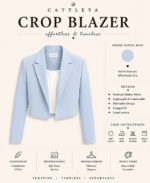 CATTLEYA | Crop Blazer Pastel Blue
