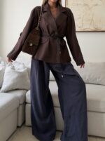 CATTELYA | Raw Edge Blazer-Cocoa - Image 2