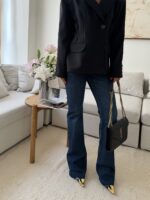 Mango | High Rise Flared Jean-Navy - Image 3