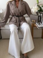 CATTELYA | Raw Edge Blazer-Ston