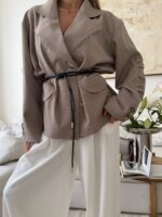 CATTELYA | Raw Edge Blazer-Ston - Image 3