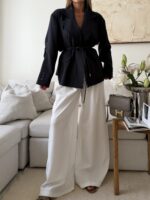 CATTELYA | Raw Edge Blazer-Navy - Image 2
