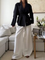 CATTELYA | Raw Edge Blazer-Navy - Image 2