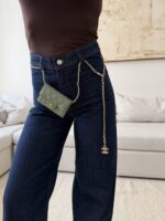 شلوار جین کاغذی منگو Mango Lightweight Wide Leg - Image 4