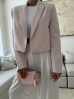 CATTLEYA | Crop Blazer Pastel pink - Image 2