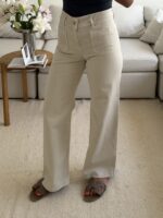 Mango | Waisted Seam Front  Wide Leg Jean - تصویر 5