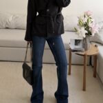 Mango | High Rise Flared Jean-Navy
