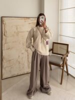 CATTLEYA Wide Leg Pants | Mashroom - تصویر 2