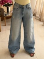 FB Sister Washed Wide Jeans | شلوار جین واید آبی شسته اف‌بی سیستر - Image 2