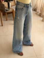 FB Sister Washed Wide Jeans | شلوار جین واید آبی شسته اف‌بی سیستر