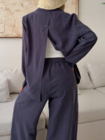 CATTELYA | Peri Silk Blazer-Navy - Image 2