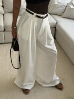 CATTLEYA Wide Leg Pants | Off -white - Image 3