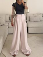 CATTLEYA Wide Leg Pants |Pastel Pink - Image 2