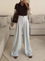 CATTLEYA Wide Leg Pants | Pastel Blue - Image 2