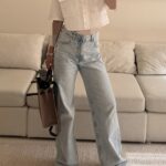 شلوار جین Pullandbear | Wid Leg Jean - Milan Light2