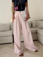 CATTLEYA Wide Leg Pants |Pastel Pink - Image 3