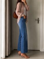 H&M Cropped Wide leg Medium Blue - Image 2