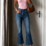 جین زارا | Zara Cropped Flare Medium Blue