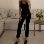 Zara Cropped Straight-Leg Jeans-Jet Black