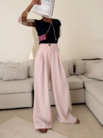 CATTLEYA Wide Leg Pants |Pastel Pink