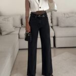 شلوار جین H&M Wide Leg London Smoke