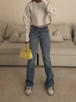 pullandbear-High-Waist Flare- jean-Ibiza