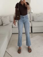جین زارا | Zara Cropped Flare Jean-Milan light - Image 2