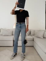 Zara Cropped Flare Jean nordic Blue - Image 4