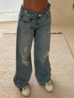 Zara | Ripped Wide Leg Jeans - Image 2