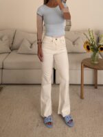 Banana Republic White High-Waist Flare Jeans - Image 2