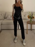 Zara Cropped Straight-Leg Jeans-Jet Black - Image 3
