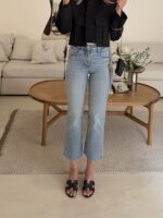 جین زارا | Zara Cropped Flare Jean-Milan light - Image 2