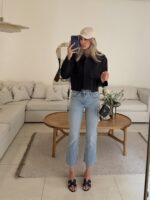 جین زارا | Zara Cropped Flare Jean-Milan light